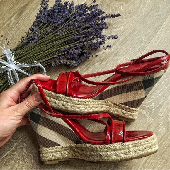 SOLD Burberry Wedges - Picture 1 of 9